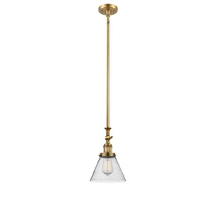 Innovations 1 Light Large Cone Mini Pendant in Brushed Brass 206-Bb-g44 - All