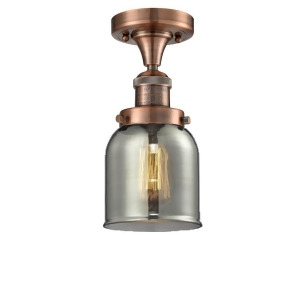 Innovations 1 Light Small Bell Semi-Flush Mount in Antique Copper 517-1Ch-ac-g53 - All