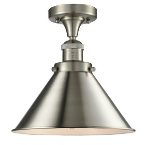 Innovations 1 Light Briarcliff Semi-Flush Mount in Brushed Satin Nickel 517-1Ch-sn-m10 - All