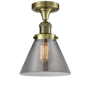 Innovations 1 Light Large Bell Flush Mount in Antique Brass 517-1Ch-ab-g73 - All