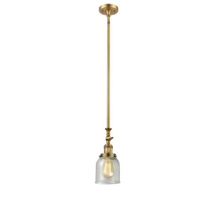Innovations 1 Light Small Bell Mini Pendant in Brushed Brass 206-Bb-g54 - All