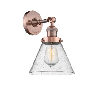 Innovations 1 Light Large Cone Sconce in Antique Copper 203-Ac-g44 - All