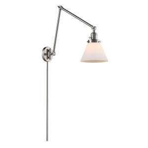 Innovations 1 Light Large Cone Double Swing Arm in Brushed Satin Nickel 238-Sn-g41 - All