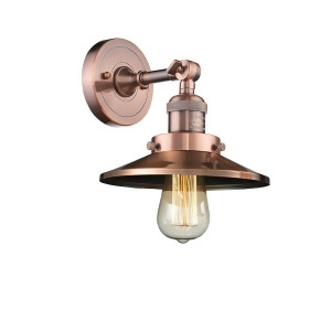 Innovations 1 Light Railroad Sconce in Antique Copper 203-Ac-m3 - All