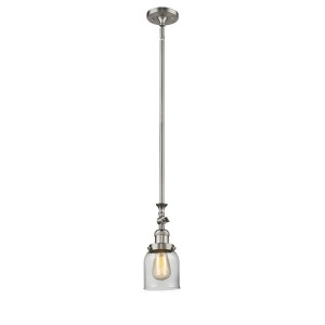 Innovations 1 Light Small Bell Mini Pendant in Brushed Satin Nickel 206-Sn-g52 - All