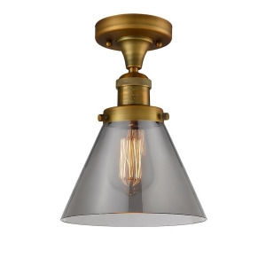 Innovations 1 Light Large Cone Semi-Flush Mount in Brushed Brass 517-1Ch-bb-g43 - All