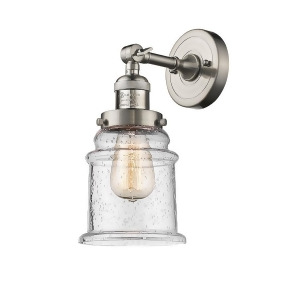 Innovations 1 Light Canton Sconce in Brushed Satin Nickel 203-Sn-g184 - All