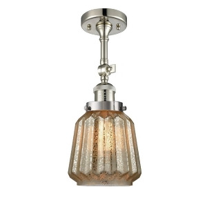 Innovations 1 Light Chatham Semi-Flush Mount in Polished Nickel 201F-pn-g146 - All