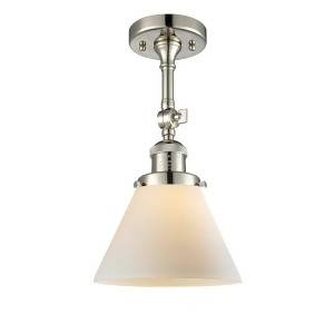 Innovations 1 Light Large Cone Semi-Flush Mount in Polished Nickel 201F-pn-g41 - All