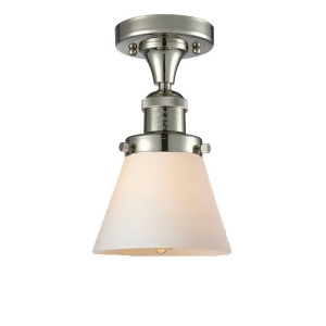 Innovations 1 Light Small Cone Semi-Flush Mount in Polished Nickel 517-1Ch-pn-g61 - All