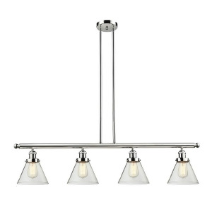 Innovations 4 Light Large Cone Island Light in Polished Nickel 214-Pn-g42 - All