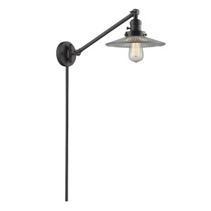 Innovations 1 Light Halophane Swing Arm in Oiled Rubbed Bronze 237-Ob-g2 - All