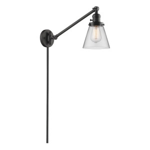 Innovations 1 Light Small Cone Swing Arm in Oiled Rubbed Bronze 237-Ob-g62 - All