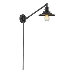 Innovations 1 Light Railroad Swing Arm in Oiled Rubbed Bronze 237-Ob-m5 - All