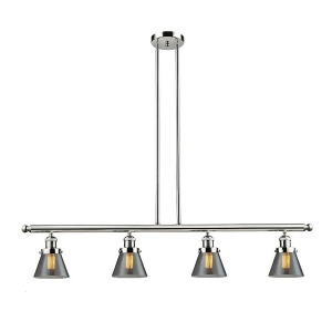 Innovations 4 Light Small Cone Island Light in Polished Nickel 214-Pn-g63 - All