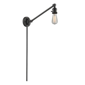 Innovations 1 Light Bare Bulb Swing Arm in Oiled Rubbed Bronze 237-Ob - All