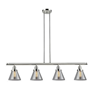 Innovations 4 Light Large Cone Island Light in Polished Nickel 214-Pn-g43 - All