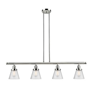 Innovations 4 Light Small Cone Island Light in Polished Nickel 214-Pn-g64 - All