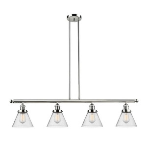 Innovations 4 Light Large Cone Island Light in Polished Nickel 214-Pn-g44 - All