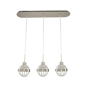 Kalco Montauk 32 Island with 3 6.5 Inch Globes in Polished Nickel 311343Pn - All