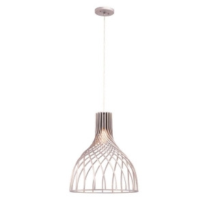 Kalco Bleecker 1 Light Large Pendant in Pearl Silver 501251Ps - All