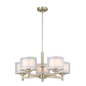 Double Organza 5 Light chandelier Royal Bronze 1270-30 - All