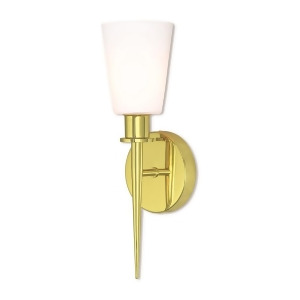 Livex Witten 1 Light Wall Sconce in Polished Brass 4.25 w x 13 h 41691-02 - All