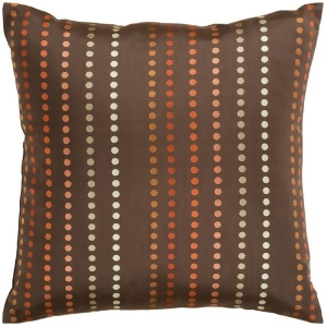 Dots by Surya Down Pillow Dk.Brown/Orange/Coral 22 x 22 Hh081-2222d - All