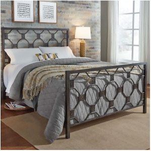 Fbg Baxter Complete Metal Bed Heritage Silver Queen B11265 - All