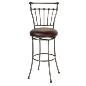 Fbg Topeka Metal Swivel Barstool Coffee/Silver 30 C1m020 - All