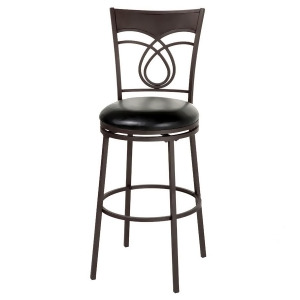 Fbg Madison Metal Swivel Barstool Black/Umber Metal Frame 30 C1m030 - All