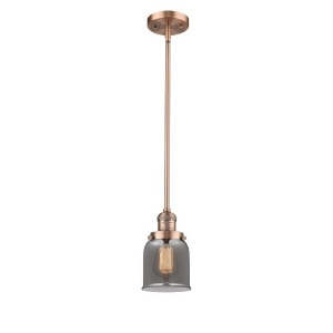 Innovations 1 Light Small Bell Mini Pendant in Antique Copper 201S-ac-g53 - All