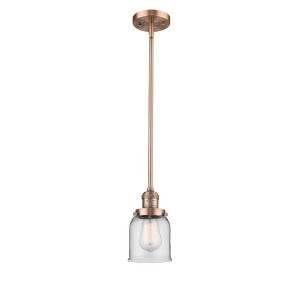 Innovations 1 Light Small Bell Mini Pendant in Antique Copper 201S-ac-g52 - All
