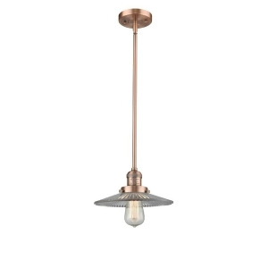 Innovations 1 Light Halophane Mini Pendant in Antique Copper 201S-ac-g2 - All