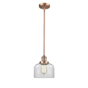 Innovations 1 Light Large Bell Mini Pendant in Antique Copper 201S-ac-g72 - All