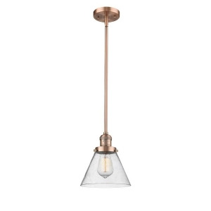 Innovations 1 Light Large Cone Mini Pendant in Antique Copper 201S-ac-g44 - All