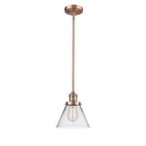 Innovations 1 Light Large Cone Mini Pendant in Antique Copper 201S-ac-g42 - All
