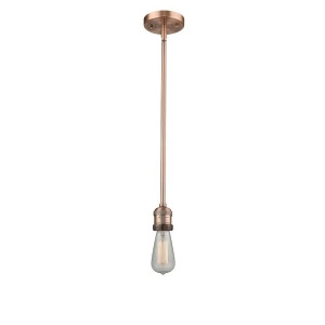 Innovations 1 Light Bare Bulb Mini Pendant in Antique Copper 200S-ac - All