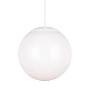 Sea Gull Lighting Hanging Globe 1 Light Pendant White 6022En3-15 - All