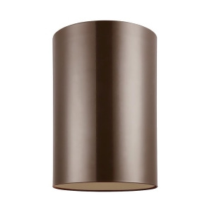 Sea Gull Lighting Cylinders Large 1-Lt Outdoor Flush Bronze 7813901En3-10 - All