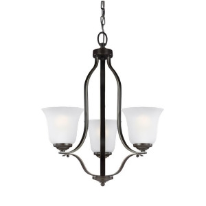 Sea Gull Lighting Emmons 3 Light Chandelier Heirloom Bronze 3139003En3-782 - All