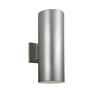 Sea Gull Lighting Cylinders 2-Lt Outdoor Wall Lantern Nickel 8313802En3-753 - All
