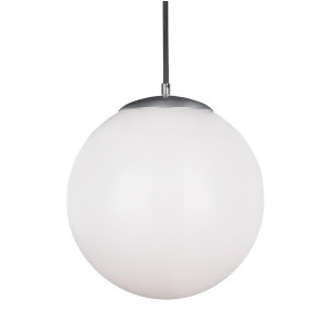 Sea Gull Lighting Hanging Globe 1 Light Pendant Satin Aluminum 6024En3-04 - All
