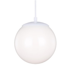 Sea Gull Lighting Hanging Globe 1 Light Pendant White 6018En3-15 - All