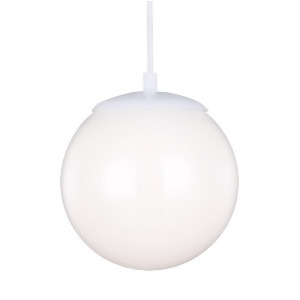 Sea Gull Lighting Hanging Globe 1 Light Pendant White 6018En3-15 - All