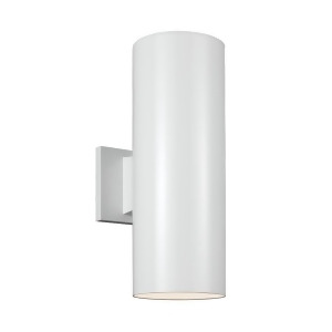 Sea Gull Lighting Cylinders 2 Light Outdoor Wall Lantern White 8313802En3-15 - All