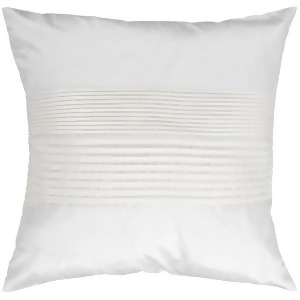 Solid Pleated by Surya Down Fill Pillow White 22 x 22 Hh017-2222d - All