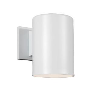 Sea Gull Lighting Cylinders 1 Light Outdoor Wall Lantern White 8313801En3-15 - All