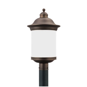 Sea Gull Lighting Hermitage 1-Lt Outdoor Post Lantern Bronze 89298En3-71 - All