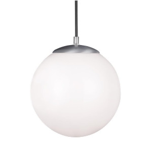 Sea Gull Lighting Hanging Globe 1 Light Pendant Satin Aluminum 6020En3-04 - All